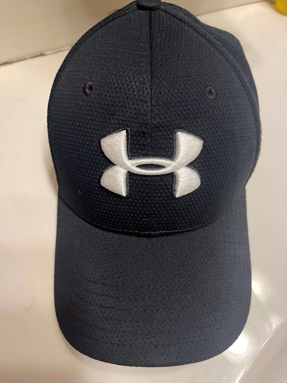 Under Armour Black Baseball Hat with White Logo Trim
